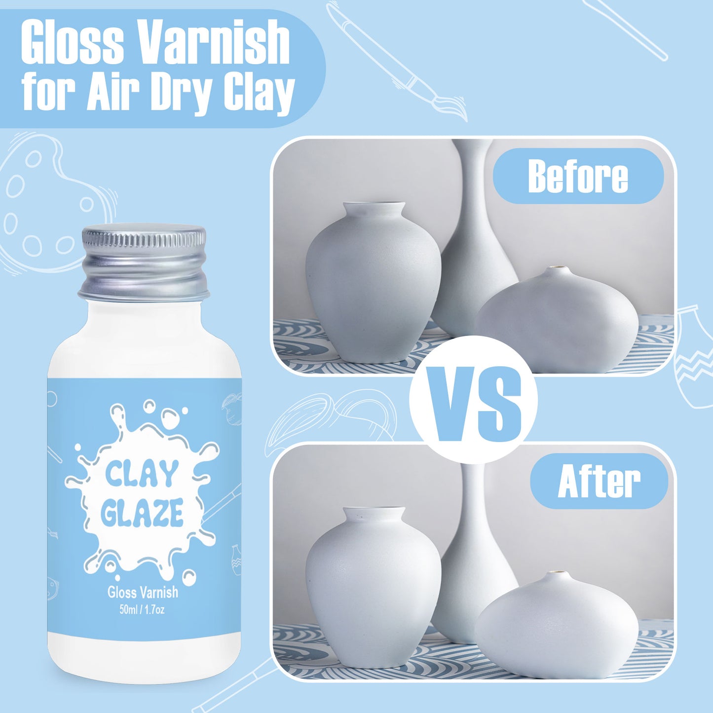 50ml Air Dry Clay Varnish
