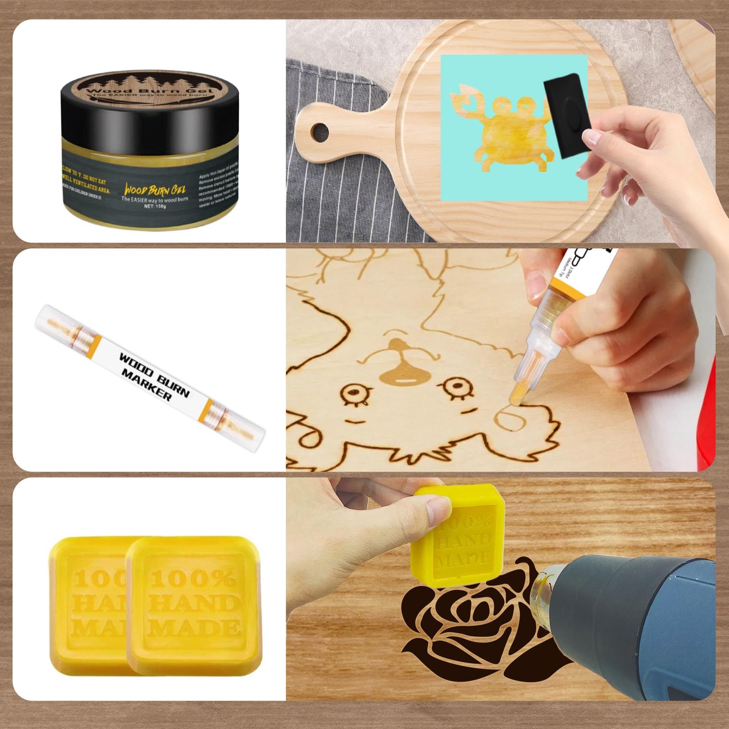 Wood burning gel