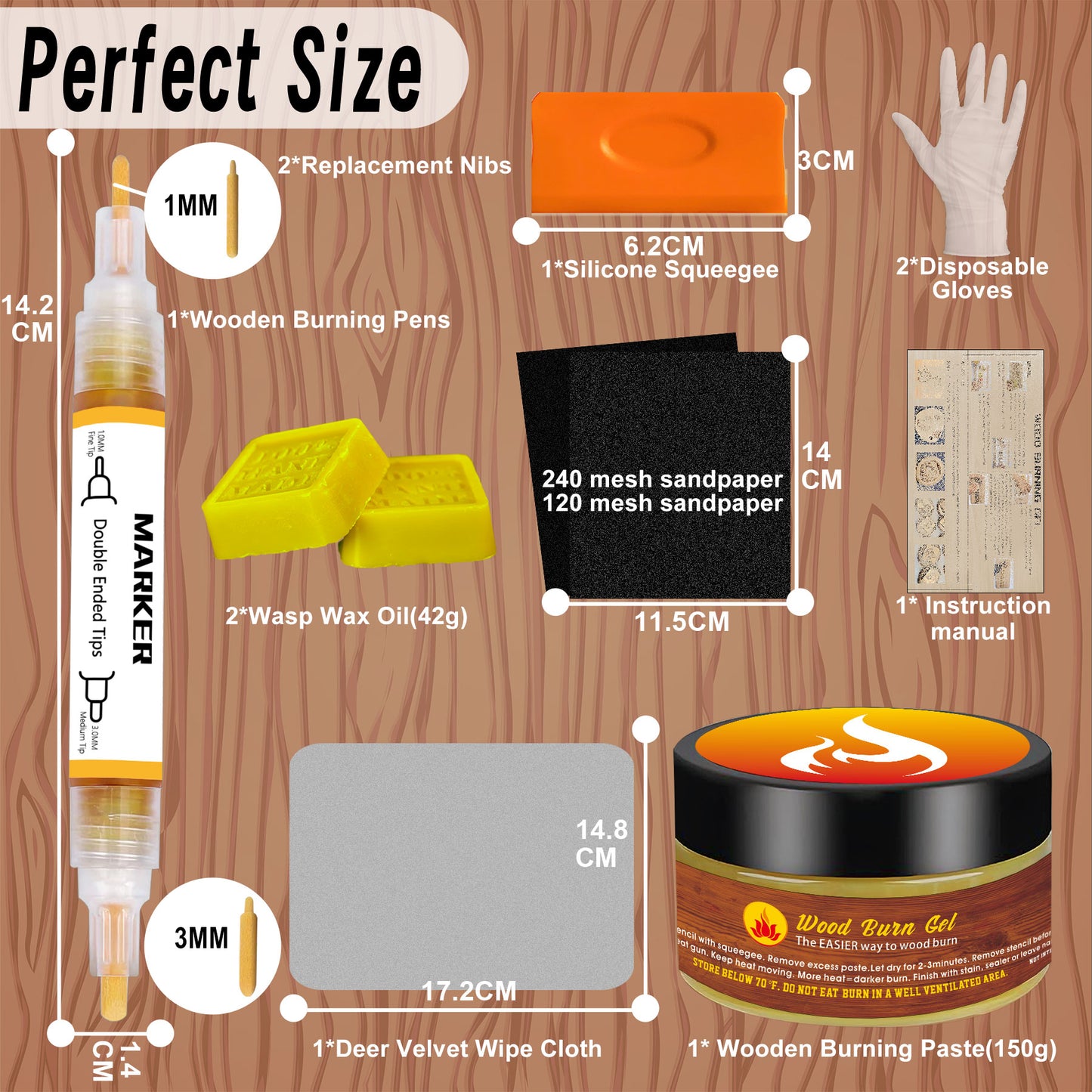 Wood Burn Paste Pen Kit