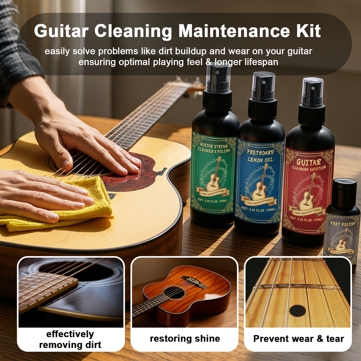 Guitar Cleaning Maintenance Kit