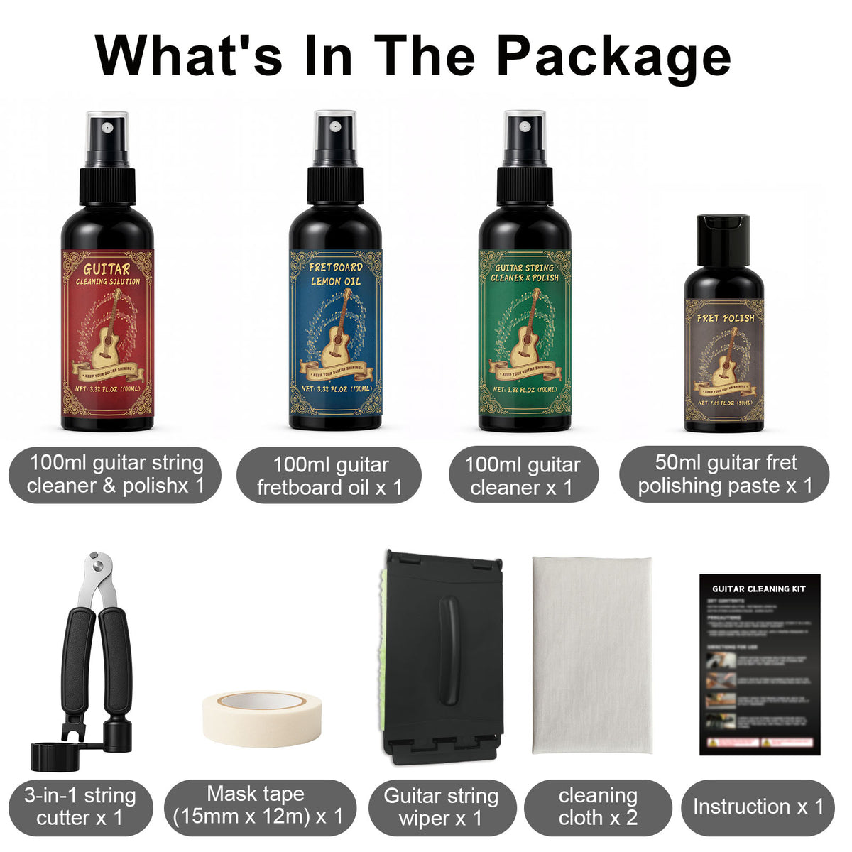 Guitar Cleaning Maintenance Kit